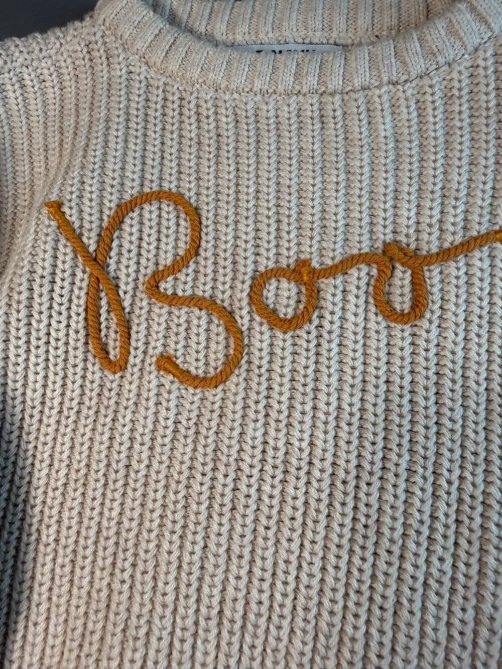 Old Navy 12m 18m NWT neutral Halloween Sweater BOO ghost Fall embroidered unisex